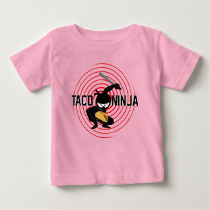 Camiseta Para Bebê Taco Ninja Design - Baby Fine Jersey T Shirt