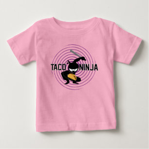 Camiseta Para Bebê Taco Ninja Design - Baby Fine Jersey T Shirt