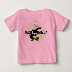 Camiseta Para Bebê Taco Ninja Design - Baby Fine Jersey T Shirt