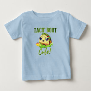 Camiseta Para Bebê Taco Pequeno Fala: 'Taco 'Bout Cute' Tee