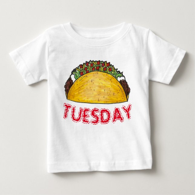 Camiseta Para Bebê Taco Tacos Foodie Tex Comida Mex Mexicana (Frente)