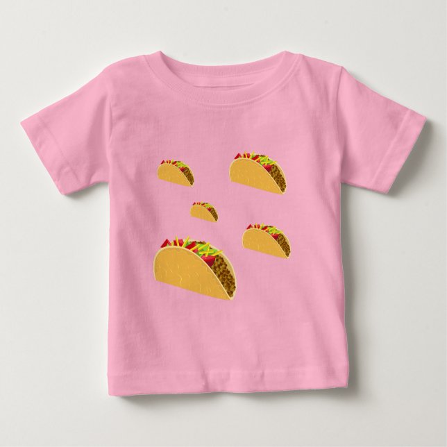 Camiseta Para Bebê Taco Terça-feira Design - Baby Fine Jersey T-Shirt (Frente)