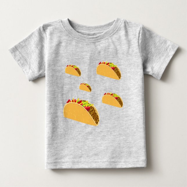 Camiseta Para Bebê Taco Terça-feira Design - Baby Fine Jersey T-Shirt (Frente)
