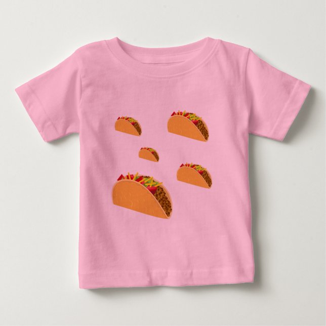 Camiseta Para Bebê Taco Terça-feira Design - Baby Fine Jersey T-Shirt (Frente)