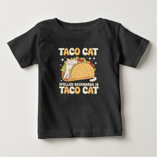 Camiseta Para Bebê Tacocat Escrito ao Contrário Taco Cat Mexicano