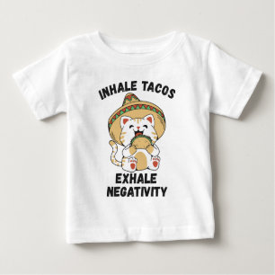 Camiseta Para Bebê Tacos inalados exalam negatividade