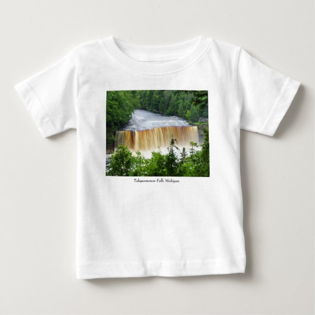 Camiseta Para Bebê Tahquamenon Upper Falls (Frente)