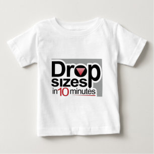 Camiseta Para Bebê Tamanhos da gota em 10 minutos