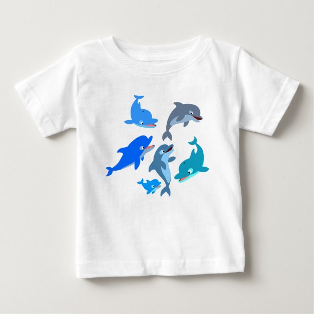 Camiseta Para Bebê Tambor de Dolphin Pod Baby T-Shirt (Frente)