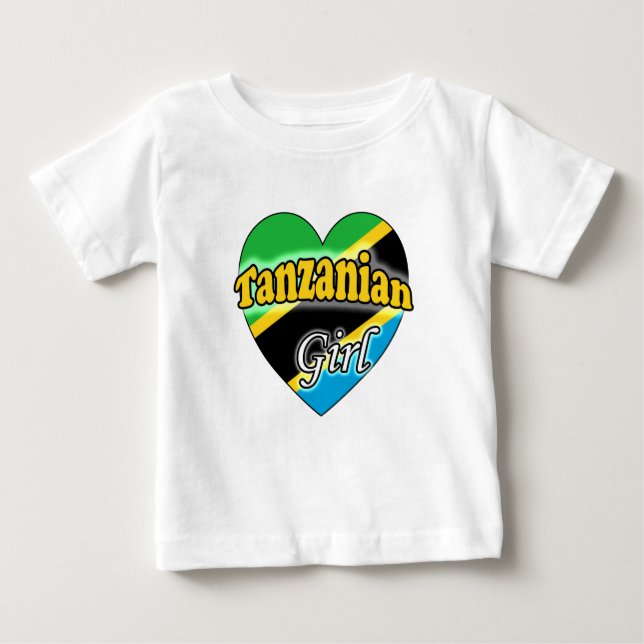 Camiseta Para Bebê Tanzanian Girl (Frente)