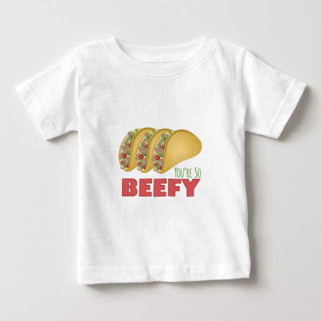 Camiseta Para Bebê Tão Beefy (Frente)