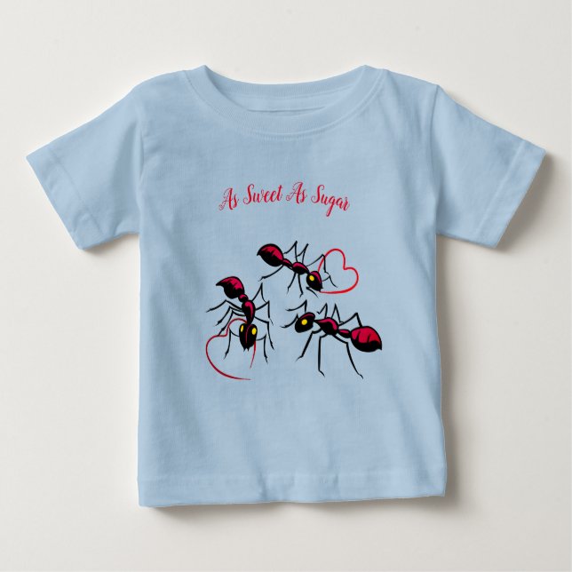 Camiseta Para Bebê Tão doce quanto o açúcar (Frente)