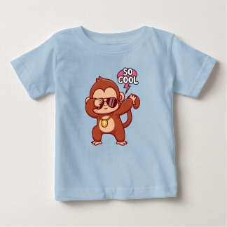 Camiseta Para Bebê tão legal macaco