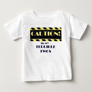 Camiseta Para Bebê Tape De Precaução Incrível Duas Vezes Engraçad