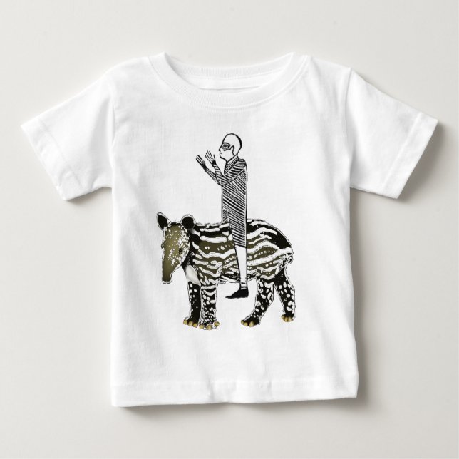 Camiseta Para Bebê Tapir do em do passeio (Frente)