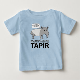 Camiseta Para Bebê Tapir engraçado e bonito mas obnóxio