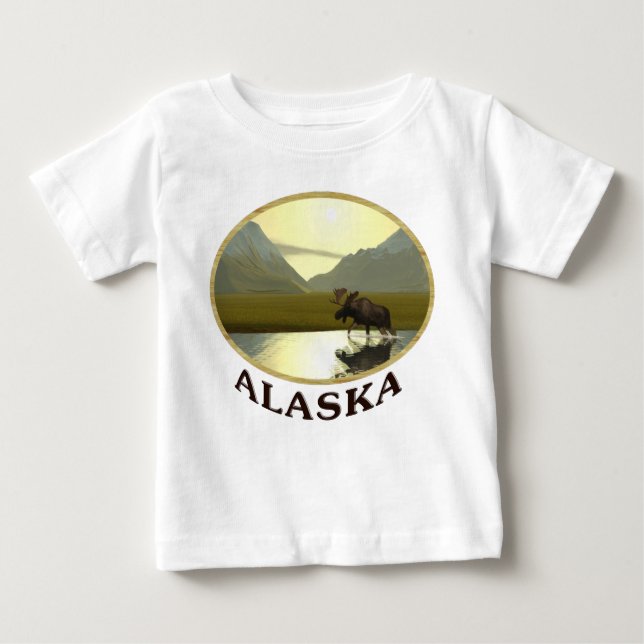 Camiseta Para Bebê Tarde Moose (Frente)