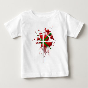 Camiseta Para Bebê tarefa bandeira Basca Euskadi