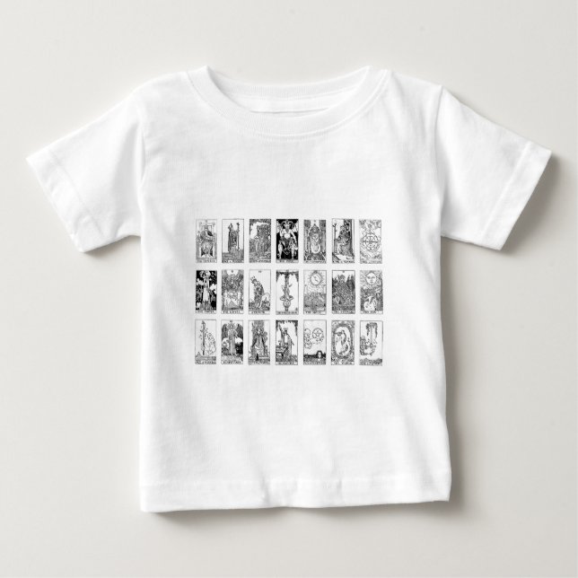 Camiseta Para Bebê tarô antigo (Frente)