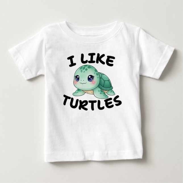Camiseta Para Bebê Tartaruga (Frente)