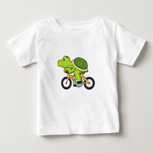 Camiseta Para Bebê Tartaruga com Bicicleta.PNG (Frente)