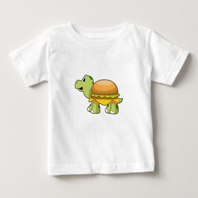 Camiseta Para Bebê Tartaruga com Shell como Burger.PNG (Frente)