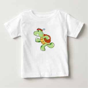 Camiseta Para Bebê Tartaruga como Runner