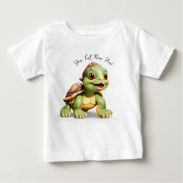 Camiseta Para Bebê Tartaruga de Cartoon Personalizada