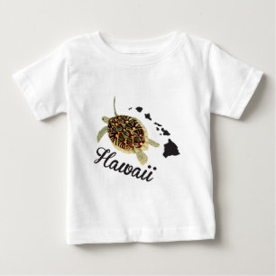 Camiseta Para Bebê Tartaruga de Havaí da baía de Hanauma