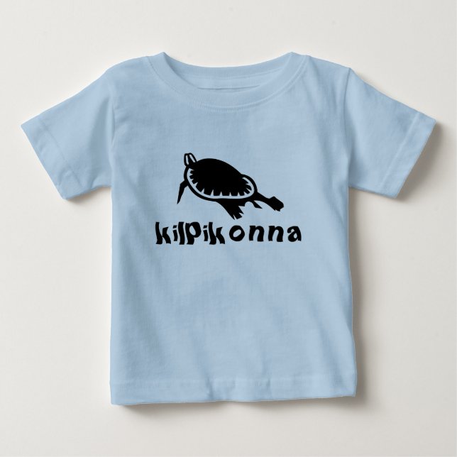 Camiseta Para Bebê Tartaruga finlandesa (Frente)