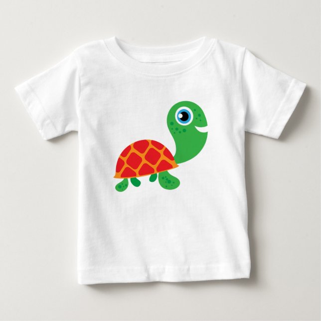 Camiseta Para Bebê Tartaruga impressionante (Frente)