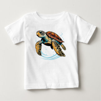 Camiseta Para Bebê Tartaruga marinha