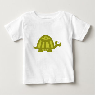 Camiseta Para Bebê Tartaruga verde