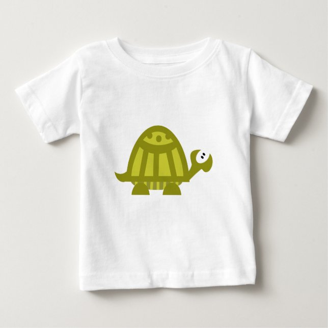 Camiseta Para Bebê Tartaruga verde (Frente)