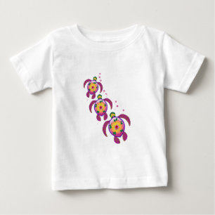 Camiseta Para Bebê Tartarugas do Mar de Ohana Honu