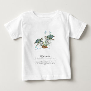 Camiseta Para Bebê TARTARUGAS MARINHAS Personalizadas