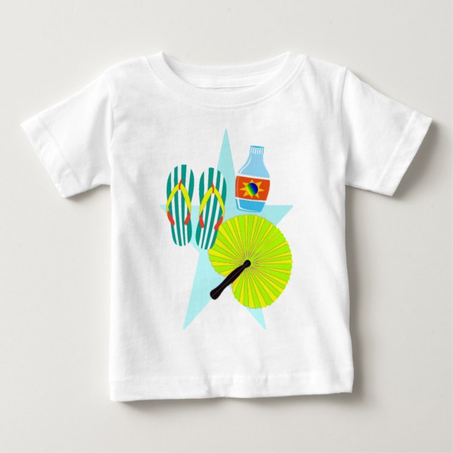 Camiseta Para Bebê tarte de verão (Frente)