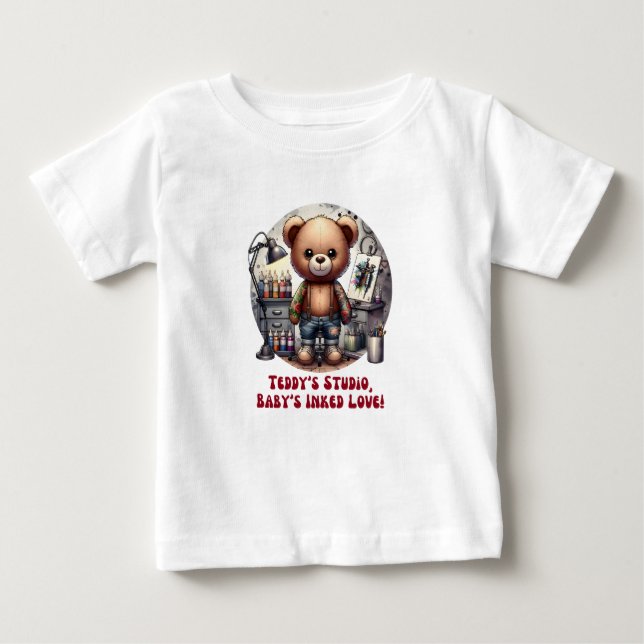Camiseta Para Bebê Tatuagem Roupas de bebês para artistas (Frente)