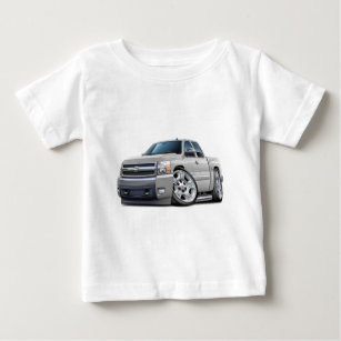 Camiseta Para Bebê Táxi prolongado branco de Chevy Silverado