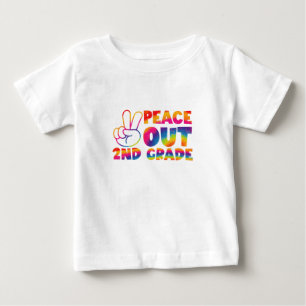 Camiseta Para Bebê Tchau Segunda Série Tie Dye Último Dia 2ª Série