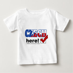 Camiseta Para Bebê Tcheco aqui (luz)