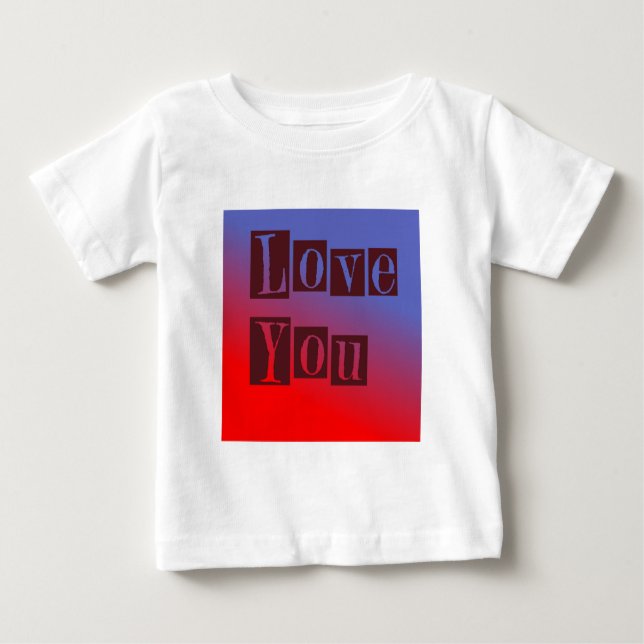 Camiseta Para Bebê Te Amo Escuro (Frente)