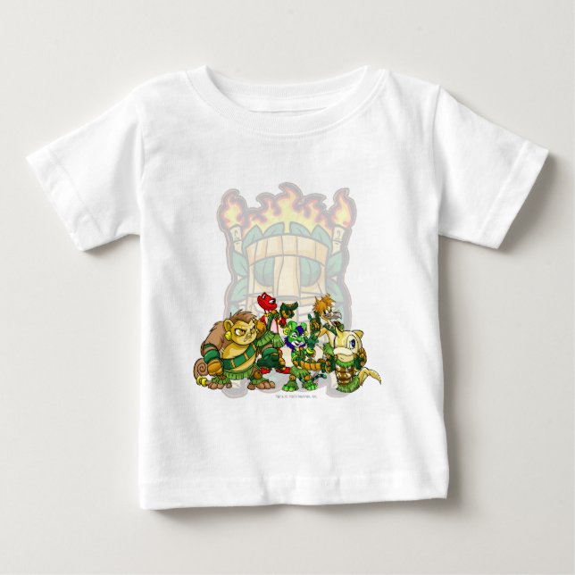 Camiseta Para Bebê Team Mystery Island Group (Frente)