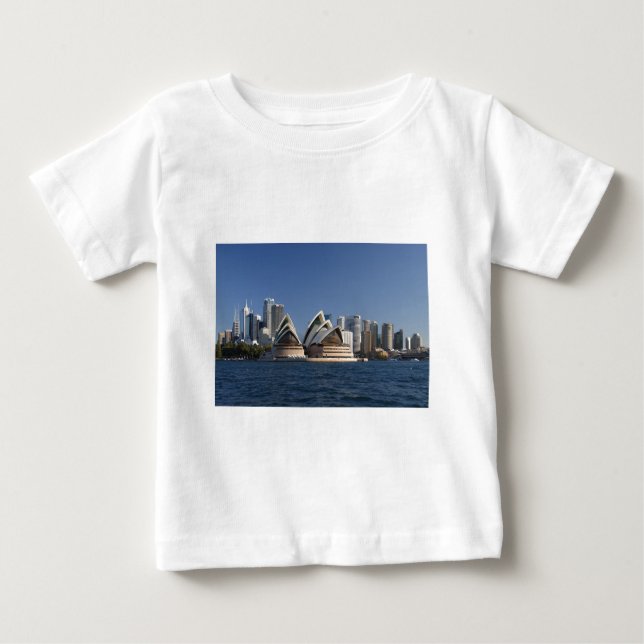 Camiseta Para Bebê Teatro da ópera de Sydney (Frente)