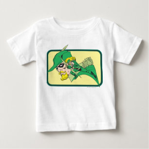 Camiseta Para Bebê Tecla de seta verde