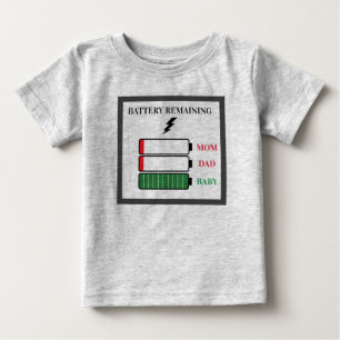 Camiseta Para Bebê Tecnologia de vida útil da bateria de Cheio perso