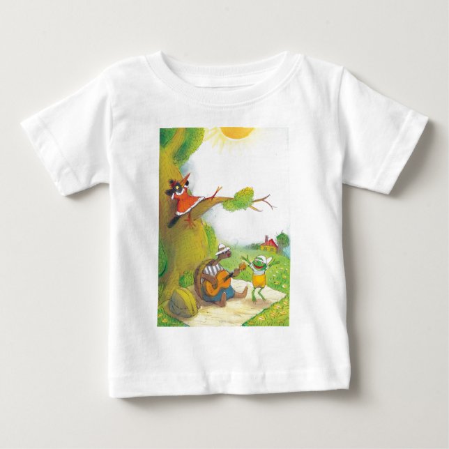 Camiseta Para Bebê Ted, Ed e Caroll o piquenique 1 (Frente)