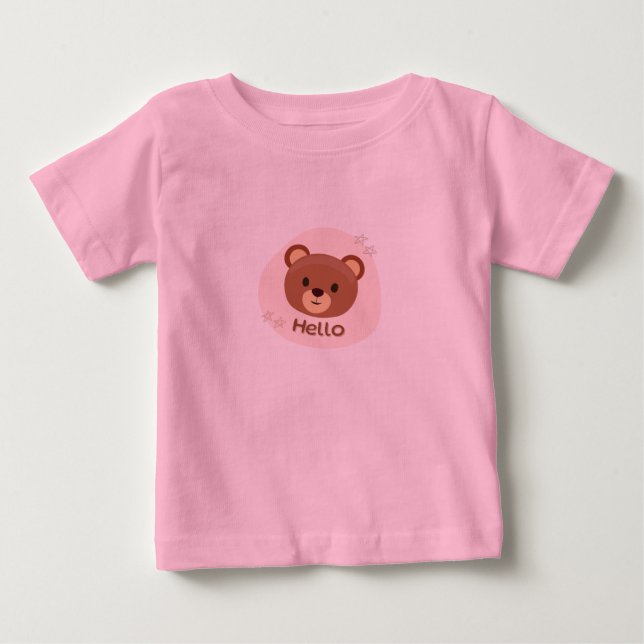 Camiseta Para Bebê Teddy (Frente)