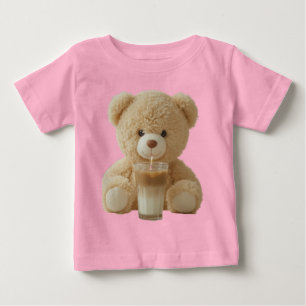 Camiseta Para Bebê Teddy Bear Cold Brew