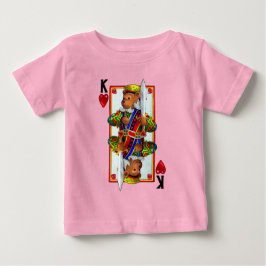 Camiseta Para Bebê Teddy Bear King of Hearts